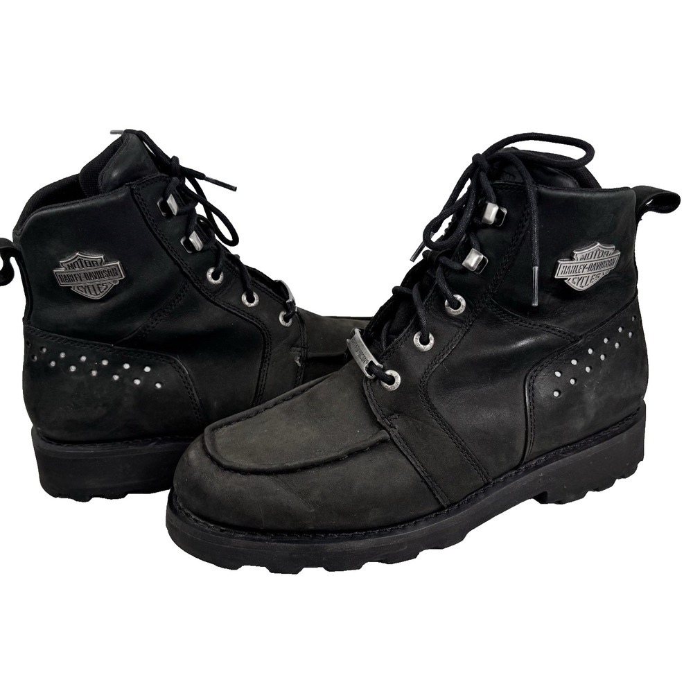 Motorcycle Boots Harley Davidson Black Leather SZ 11.5 Bellmon